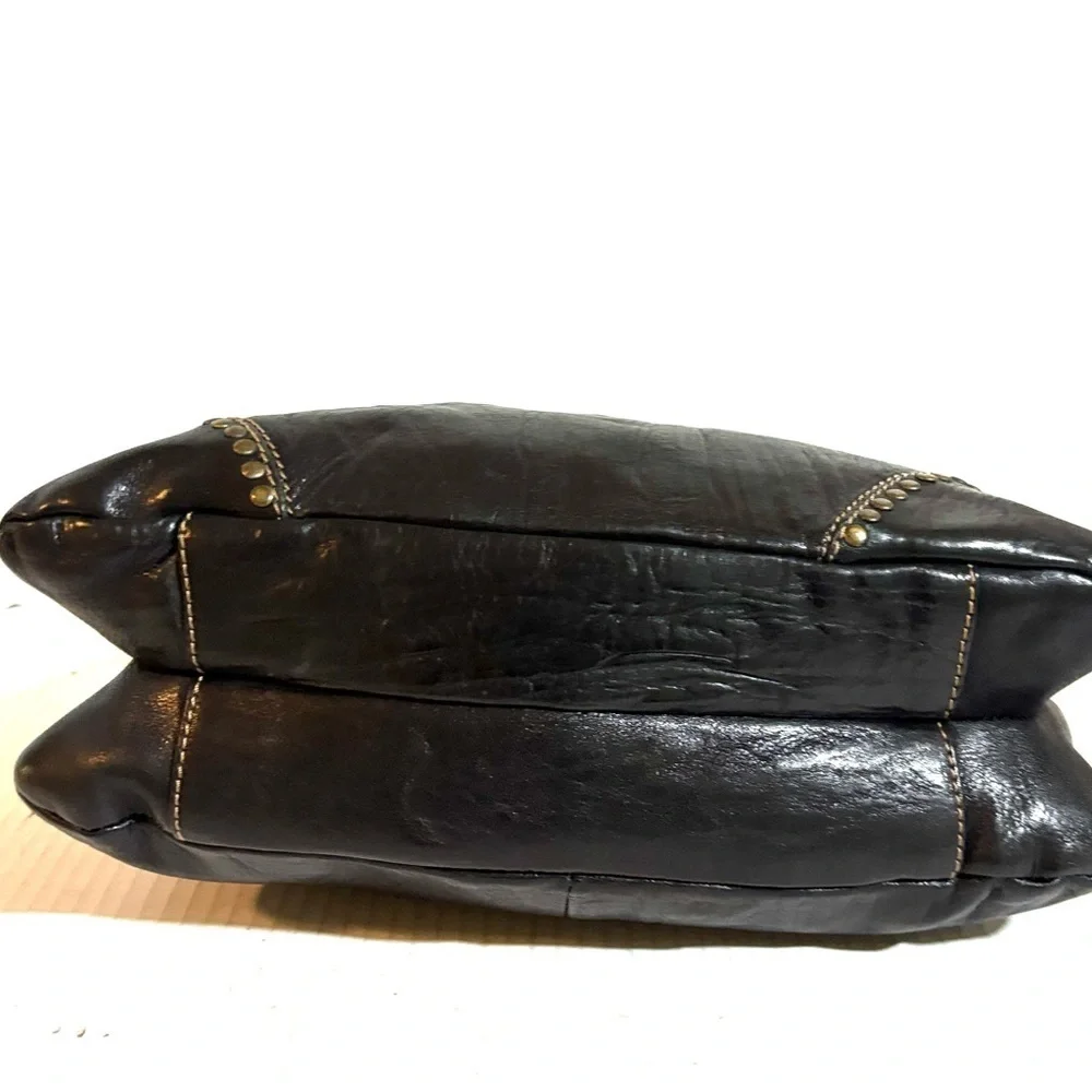 Black Leather Hobo Bag